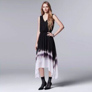 Simply Vera Wang blue white purple ombre high low dress XL